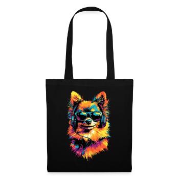 Poméranien Poméranien Poméranien Spitz allemand doux - Sac en tissu - noir - Devant