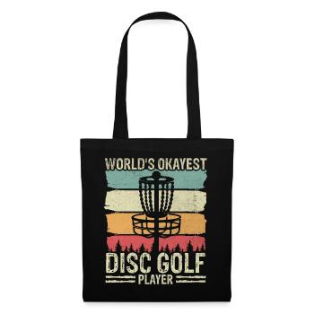 Lecteur de disc golf le plus acceptable au monde Funny Frisbee - Sac en tissu - noir - Devant