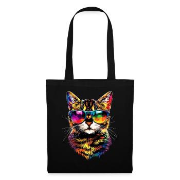 Chat Bengal Chat Léopard Chat Leopardette Chats Bengale - Sac en tissu - noir - Devant