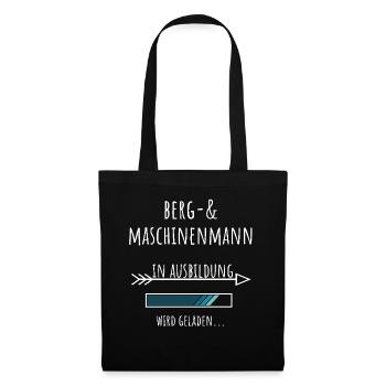 Berg und Maschinenmann Ausbildung Beruf Geschenk - Stoffbeutel - Schwarz - Vorne