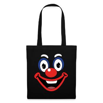Carnival Funny Clown Face Costume - Tote Bag - black - Front