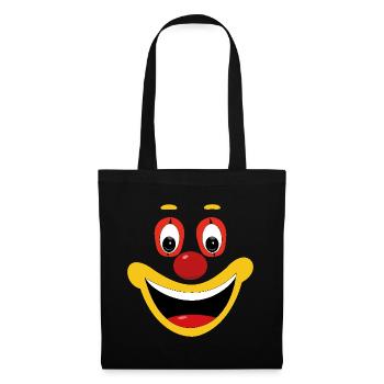 Carnaval Clown Visage Drôle Carnaval Célébration Fun - Sac en tissu - noir - Devant