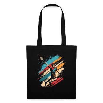 Badminton rétro - Sac en tissu - noir - Devant