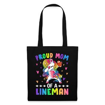 Proud Mom Of A Lineman Mom Football Graphic For - Tote Bag - black - Front