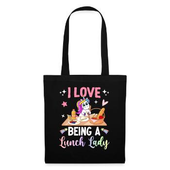 I Love Being A Lunch Lady Cafeteria Crew Design - Tote Bag - black - Front