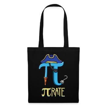Funny pirate motif for Pi Day - Tote Bag - black - Front