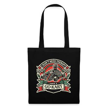 Go-Kart Driver Rétro Dicton Design - Sac en tissu - noir - Devant