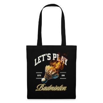 Badminton - Sac en tissu - noir - Devant