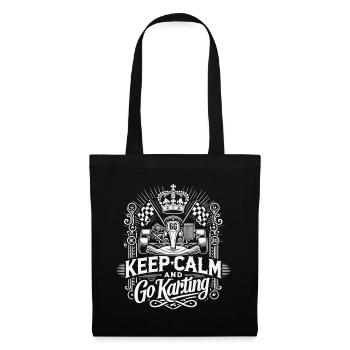 Restez calme et faites du kart - Sac en tissu - noir - Devant