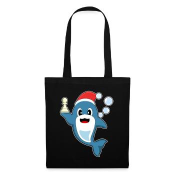 Dolphin Christmas Chess - Tote Bag - black - Front