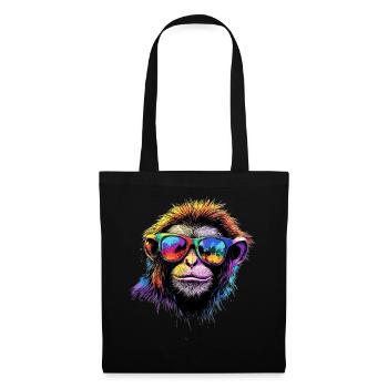 Gibbon Monkey Whitehand Gibbon Monkey Cute Lar Gibbons - Tote Bag - black - Front