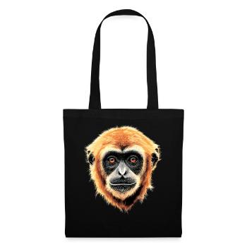 Gibbon Monkey Whitehand Gibbon Monkey Cute Lar Gibbons - Tote Bag - black - Front