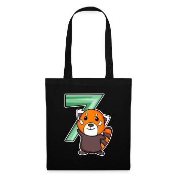 7th Birthday Motif Western Little Panda - Tote Bag - black - Front