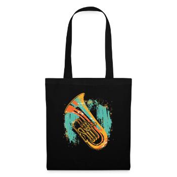 Tuba Graphique - Sac en tissu - noir - Devant