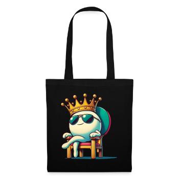 Drôle de dessin animé balle de tennis de table King Fun - Sac en tissu - noir - Devant