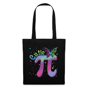 Cutie Pi Day for Math Fans with Butterfly - Tote Bag - black - Front