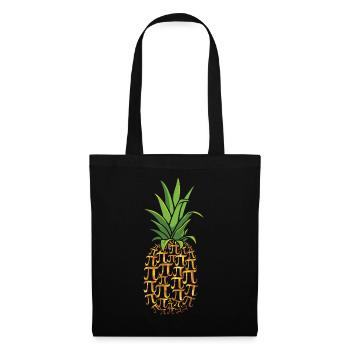 Motif d’ananas Pi Day pour les fans de mathématiques - Sac en tissu - noir - Devant