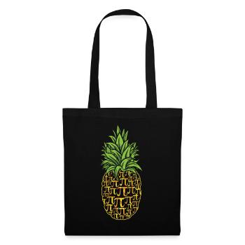 ananas pi signe tag design drôle - Sac en tissu - noir - Devant