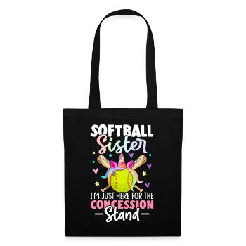 Softball-Schwester für die Konzession Stand - Stoffbeutel - Schwarz - Vorne