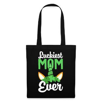 Maman la plus chanceuse de tous les temps St Patricks Design irlandais - Sac en tissu - noir - Devant