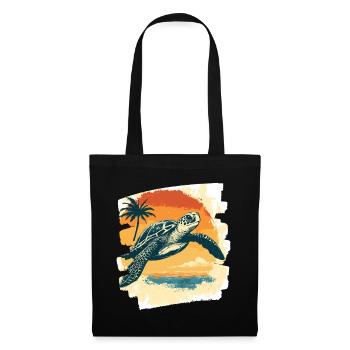 Sea Turtle Retro - Tote Bag - black - Front