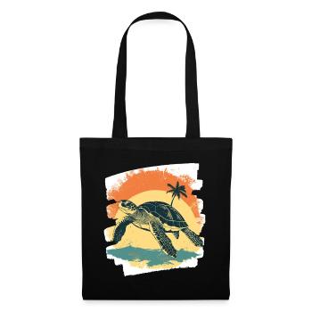 Sea Turtle Retro - Tote Bag - black - Front