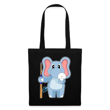 Elephant Billiard Cue - Tote Bag - black - Front
