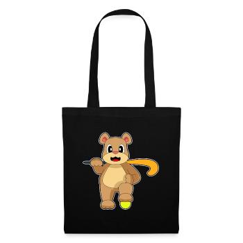 Bear Bâton de hockey sur gazon - Sac en tissu - noir - Devant