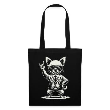 Musique rock Funny Heavy Metal Chihuahua Concert - Sac en tissu - noir - Devant