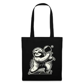 Sloth Table Tennis Fun for Animal Lovers - Tote Bag - black - Front