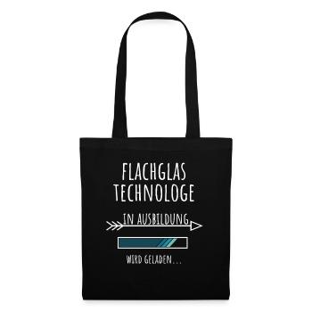 Flachglastechnologe Ausbildung Beruf Geschenk - Stoffbeutel - Schwarz - Vorne