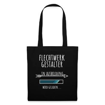 Flechtwerkgestalter Ausbildung Beruf Geschenk - Stoffbeutel - Schwarz - Vorne