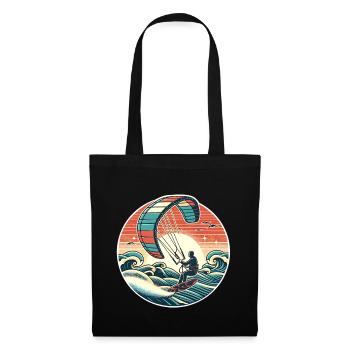 Kitesurf Kitesurfer Kiteboard - Sac en tissu - noir - Devant