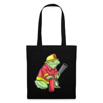 Frog Firefighter Fire Extinguisher Fire Brigade - Tote Bag - black - Front