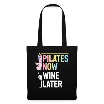 Pilates Now Wine Later Pilates Teacher - Tote Bag - black - Front