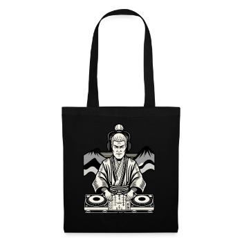 Musik Retro Streetwear DJ Samurai Graffiti - Stoffbeutel - Schwarz - Vorne