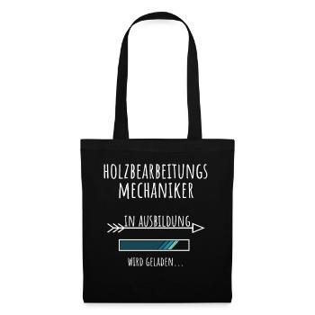 Holzbearbeitungsmechaniker Ausbildung Beruf - Stoffbeutel - Schwarz - Vorne