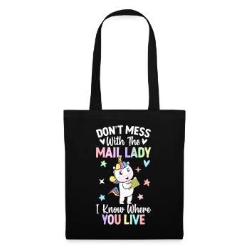Ne plaisantez pas avec la postière Fille du service postal - Sac en tissu - noir - Devant