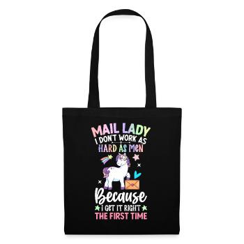 Factrice, je ne travaille pas aussi dur que les hommes Service postal - Sac en tissu - noir - Devant