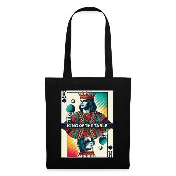 Rétro jouer au ping-pong king - Sac en tissu - noir - Devant