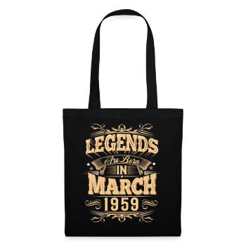 Légende de l’anniversaire de mars 1959 - Sac en tissu - noir - Devant