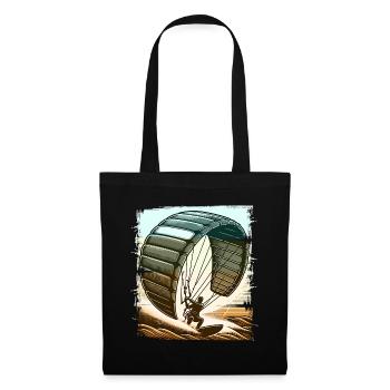 Kitesurf Kitesurfer Kiteboard - Sac en tissu - noir - Devant