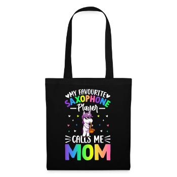 My Favourite Saxophone Player Calls Me Mom - Stoffbeutel - Schwarz - Vorne