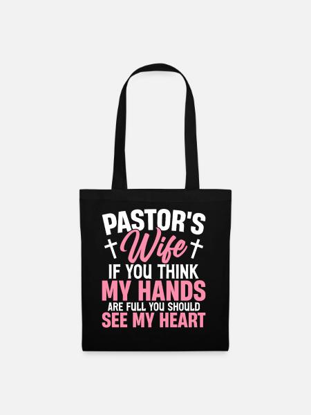 Pastor's Wife See My Heart Kirchenleiter - Stoffbeutel - Schwarz