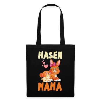 Lapins Maman Aimant Lapin Famille Illustration - Sac en tissu - noir - Devant