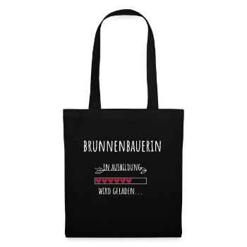Brunnenbauerin Ausbildung Beruf Geschenk - Stoffbeutel - Schwarz - Vorne