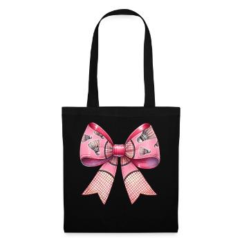 Coquette Bow Ribbon Raquette de Badminton - Sac en tissu - noir - Devant