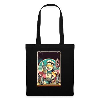 Shiba Dog Ramen Chef Funny Dogs Japon - Sac en tissu - noir - Devant