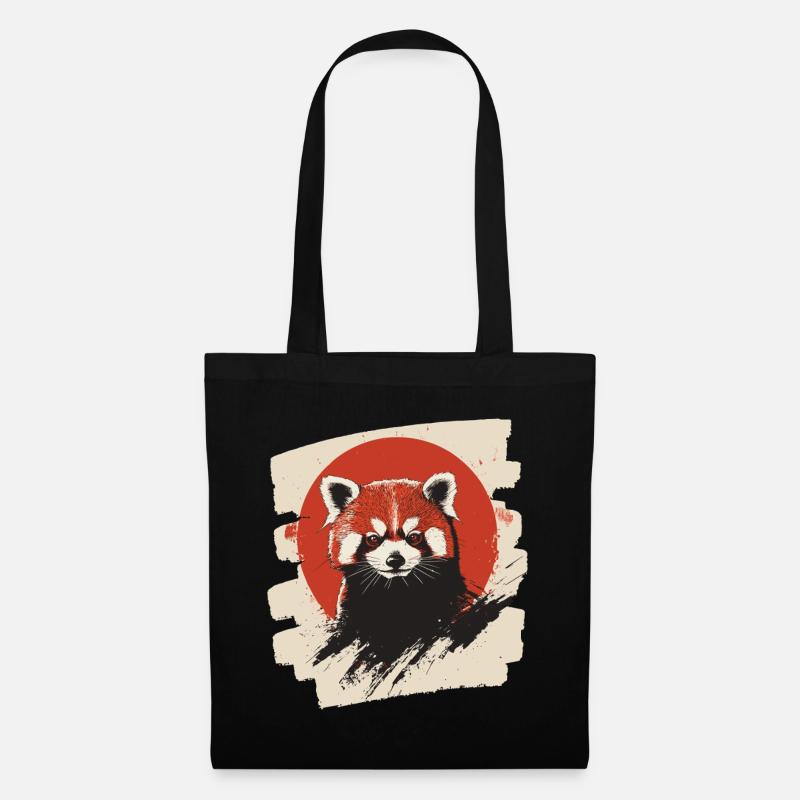 Roter Panda - Stoffbeutel - Schwarz