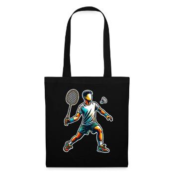 Badminton - Sac en tissu - noir - Devant